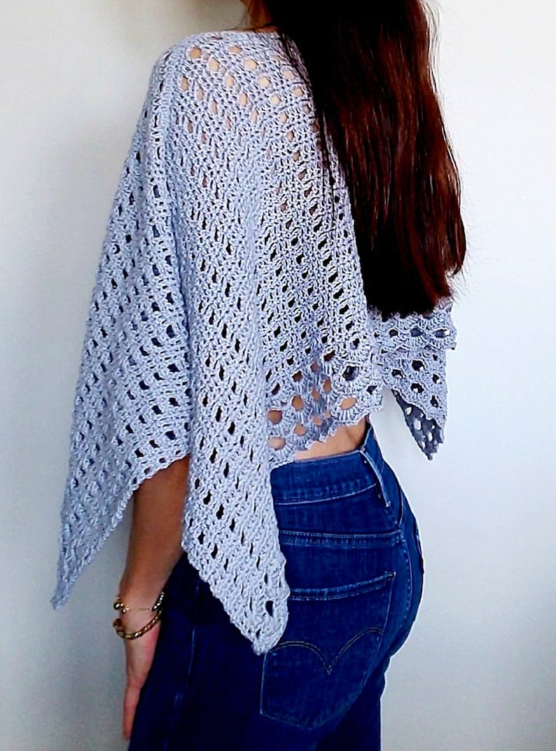 Wispy Pattern Wispy Summer Poncho Crochet Pattern PDF Easy Top - Etsy