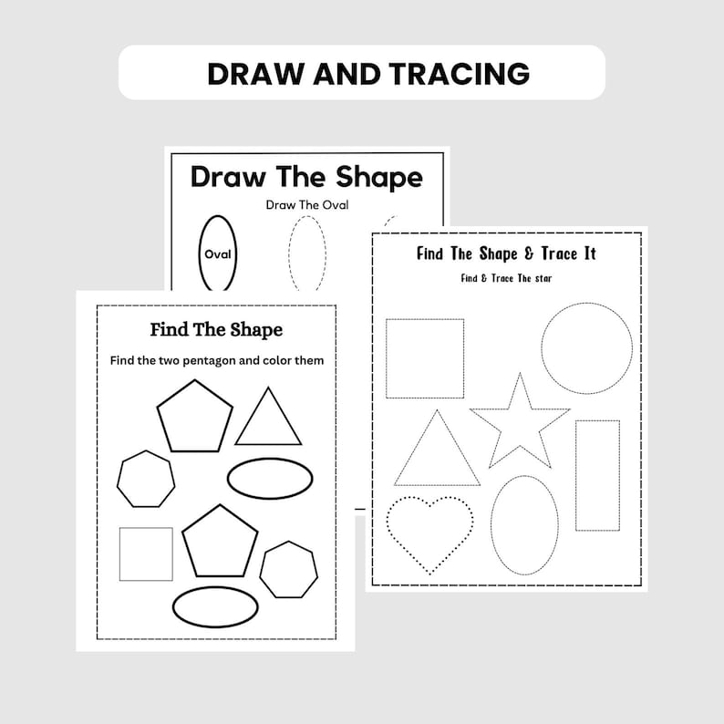 Preschool Shapes Worksheets, 250 Printable Activities, Tracing ...