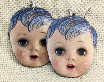 barbie head earrings