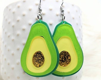 Aguacate avocado statement earrings