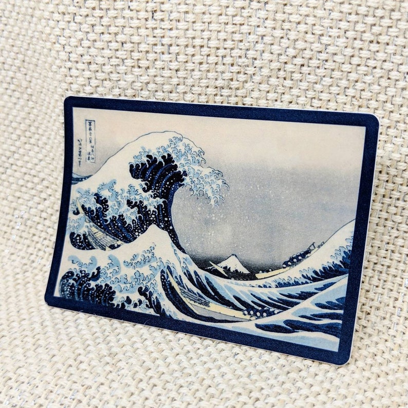 Vintage Hokusai Sticker / Bumper Sticker / Vinyl Sticker / Vintage Image / Phone Sticker / Laptop Sticker / Japanese Wave Art Sticker image 3