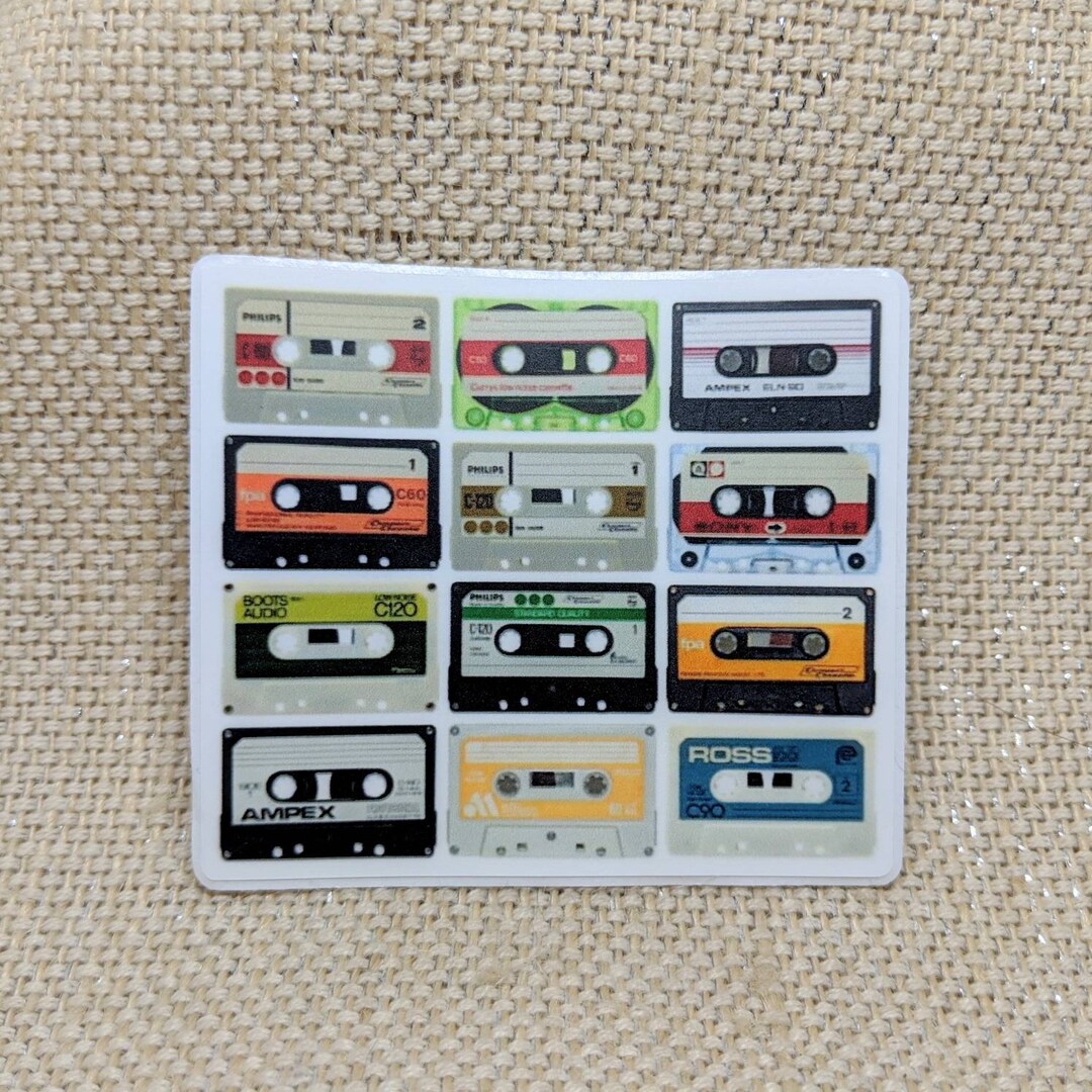Cassette Tape Sticker / Vintage Cassette Sticker / Vinyl Etsy