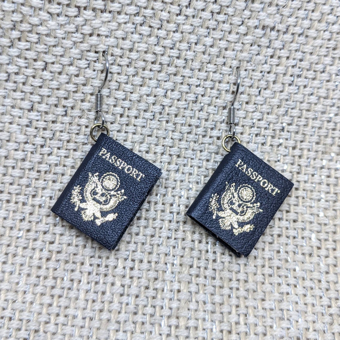 Mini Passport Earrings / Travel Earrings / Travel Jewelry / Etsy