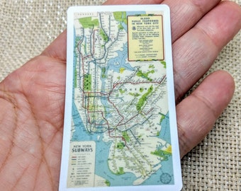 Pegatina del mapa del metro de Nueva York / pegatina para el parachoques / pegatina de vinilo / Vintage NYC / pegatina del teléfono / pegatina del ordenador portátil / pegatina de Nueva York / pegatina del metro