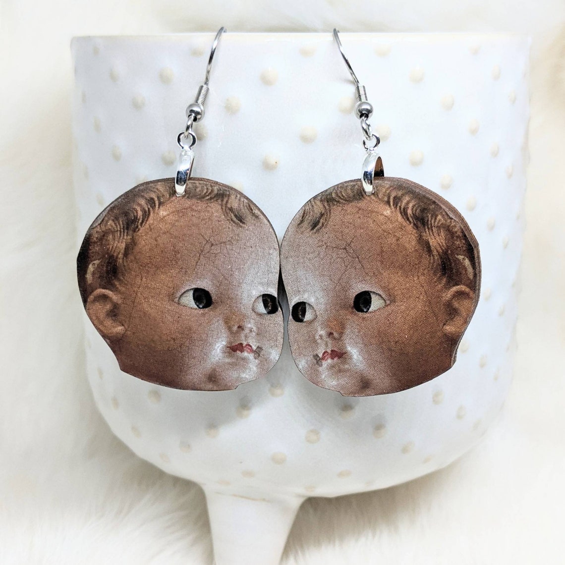 Creepy Doll Earrings / Doll Head Earrings / Creepy Earrings / Etsy