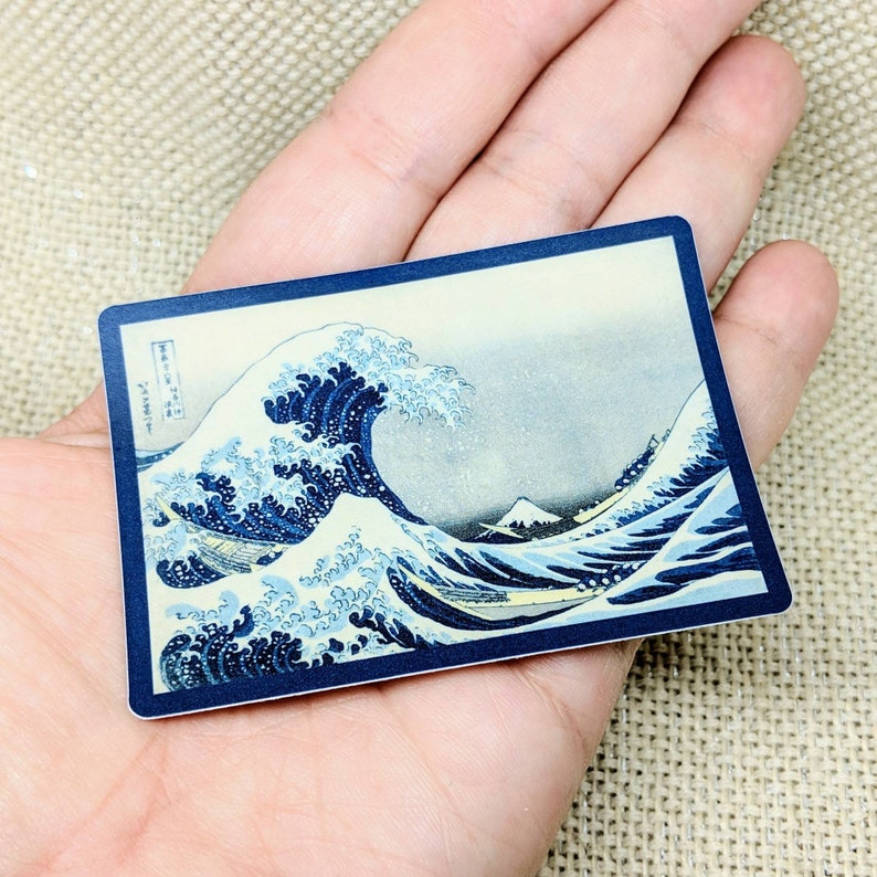 Vintage Hokusai Sticker / Bumper Sticker / Vinyl Sticker / Vintage Image / Phone Sticker / Laptop Sticker / Japanese Wave Art Sticker image 2