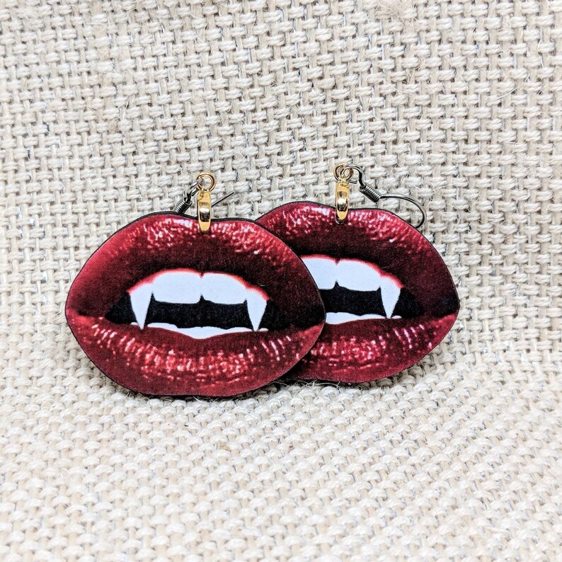 Vampire Earrings / Lips Earrings / Rocky Horror Earrings / Etsy