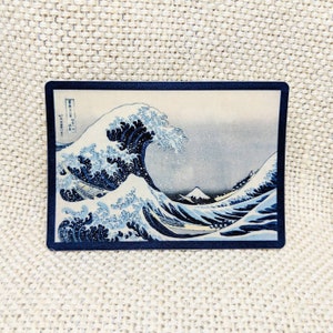 Vintage Hokusai Sticker / Bumper Sticker / Vinyl Sticker / Vintage Image / Phone Sticker / Laptop Sticker / Japanese Wave Art Sticker image 1
