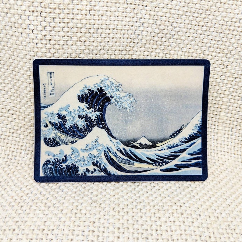 Vintage Hokusai Sticker / Bumper Sticker / Vinyl Sticker / Vintage Image / Phone Sticker / Laptop Sticker / Japanese Wave Art Sticker image 1