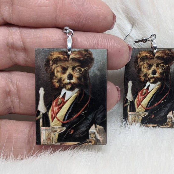 Dog wearing earrings hot sale