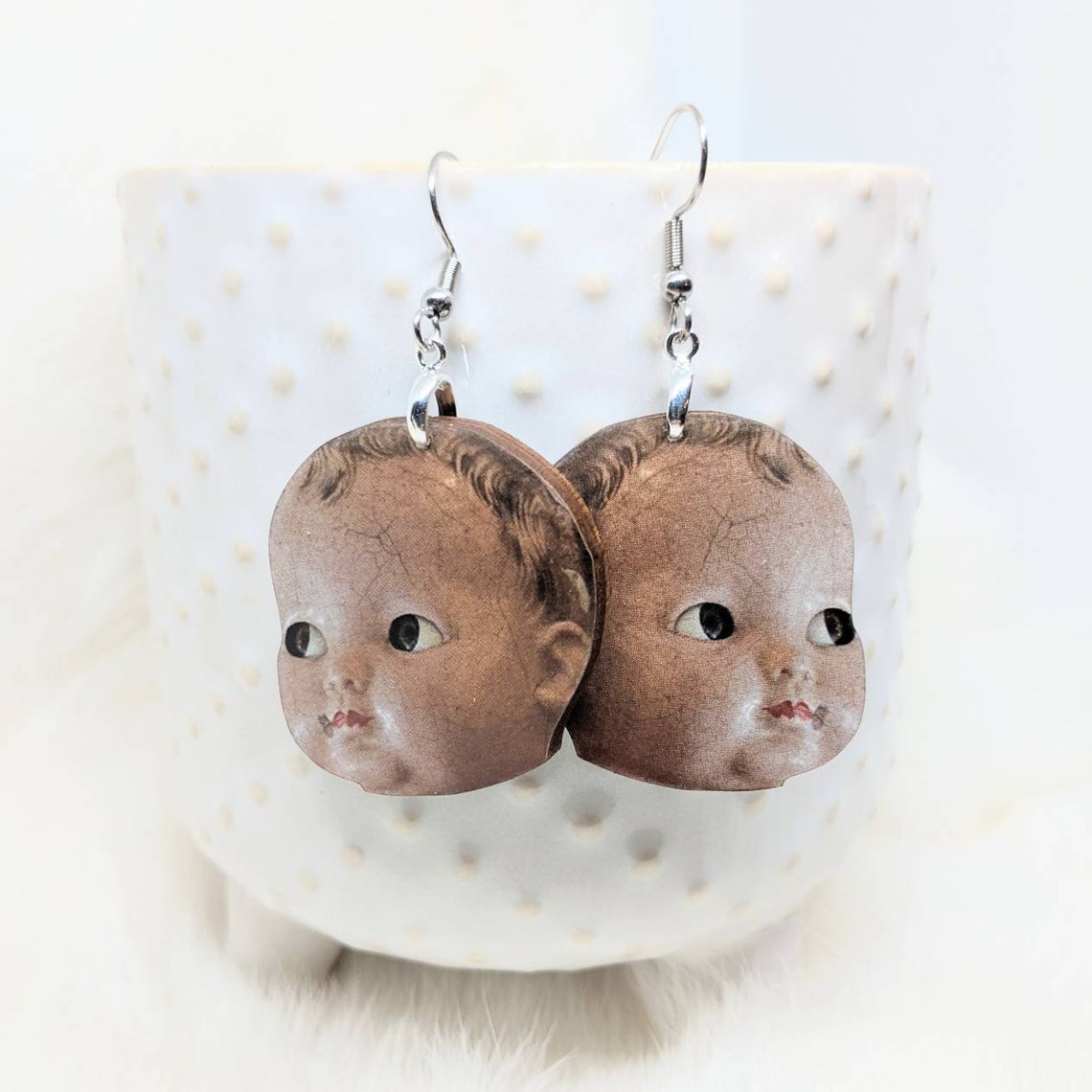 Creepy Doll Earrings / Doll Head Earrings / Creepy Earrings / Etsy