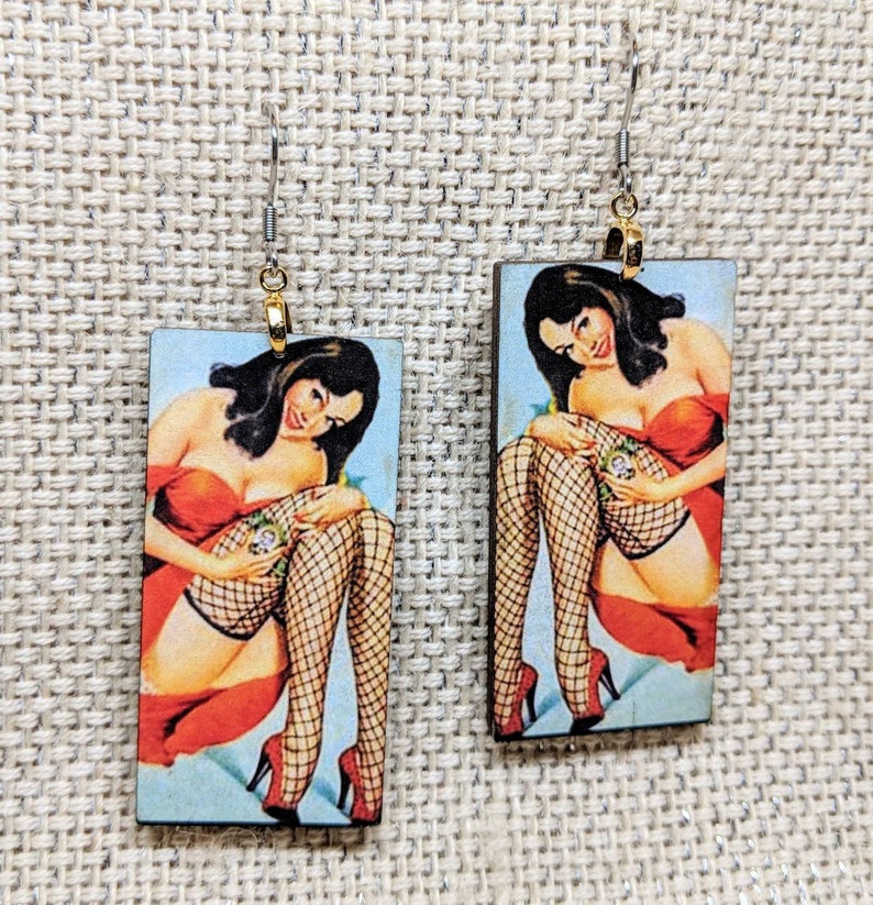 Vintage Pinup Earrings / Pin up Jewelry / Pinup Earrings / Etsy
