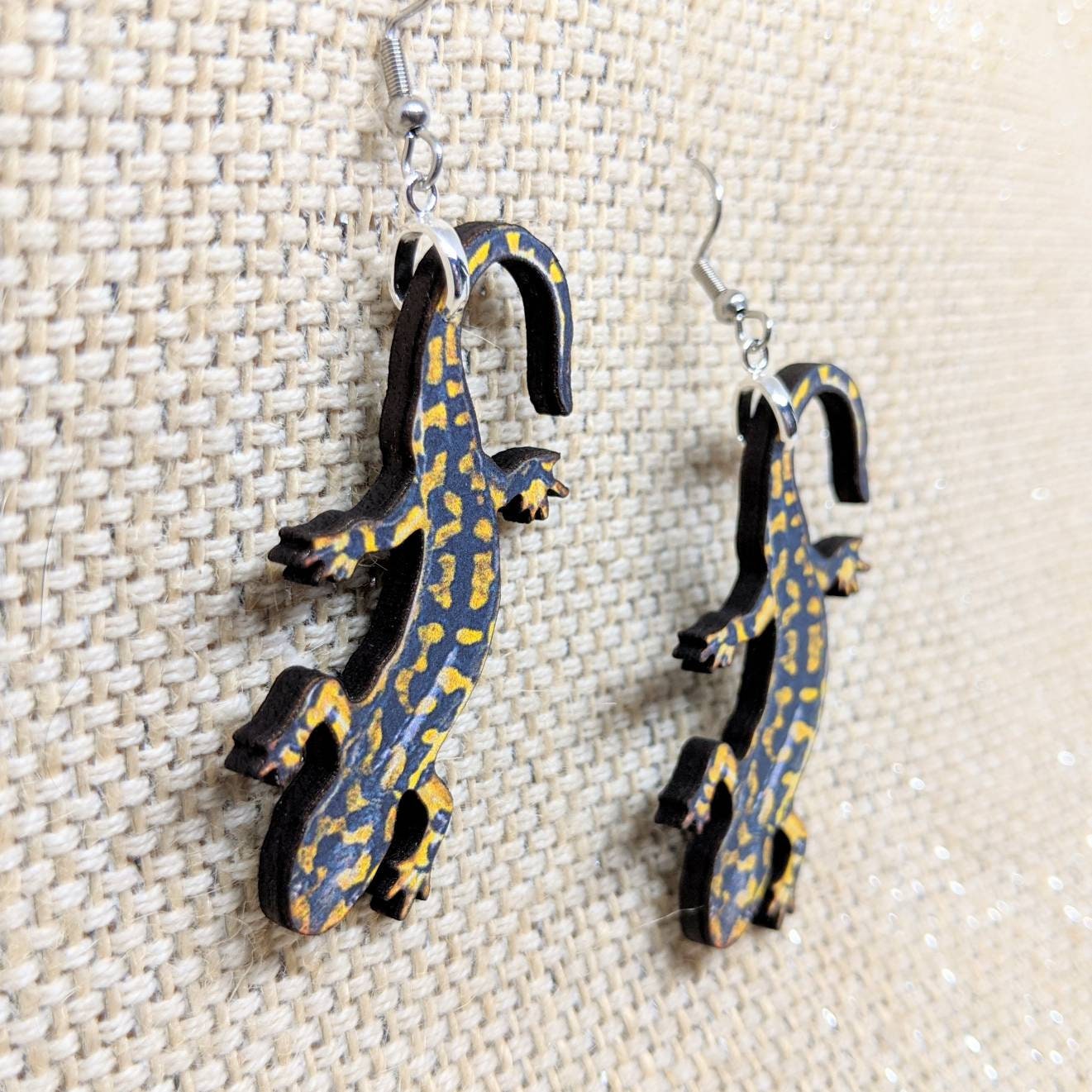 Lizard Earrings / Salamander Earrings / Halloween Earrings / Etsy
