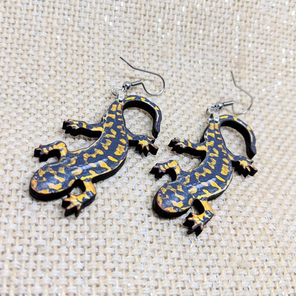 Boucles d’oreilles lézard / Boucles d’oreilles salamandre / Boucles d’oreilles Halloween / Boucles d’oreilles occultes / Bijoux reptiles / Accessoire lézard / Boucles d’oreilles sorcière