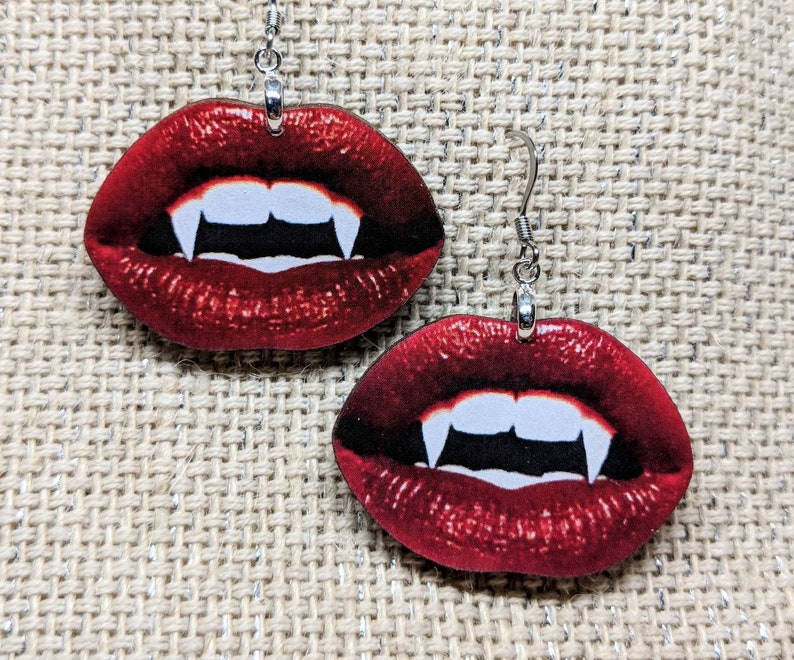 Vampire Earrings / Lips Earrings / Rocky Horror Earrings / Etsy