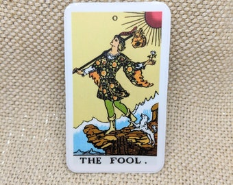 The Fool Sticker / Tarot Card Sticker / Vinyl Sticker / Tablet Sticker / Vintage Tarot Deck / Phone Sticker / Rider Waite Smith Deck