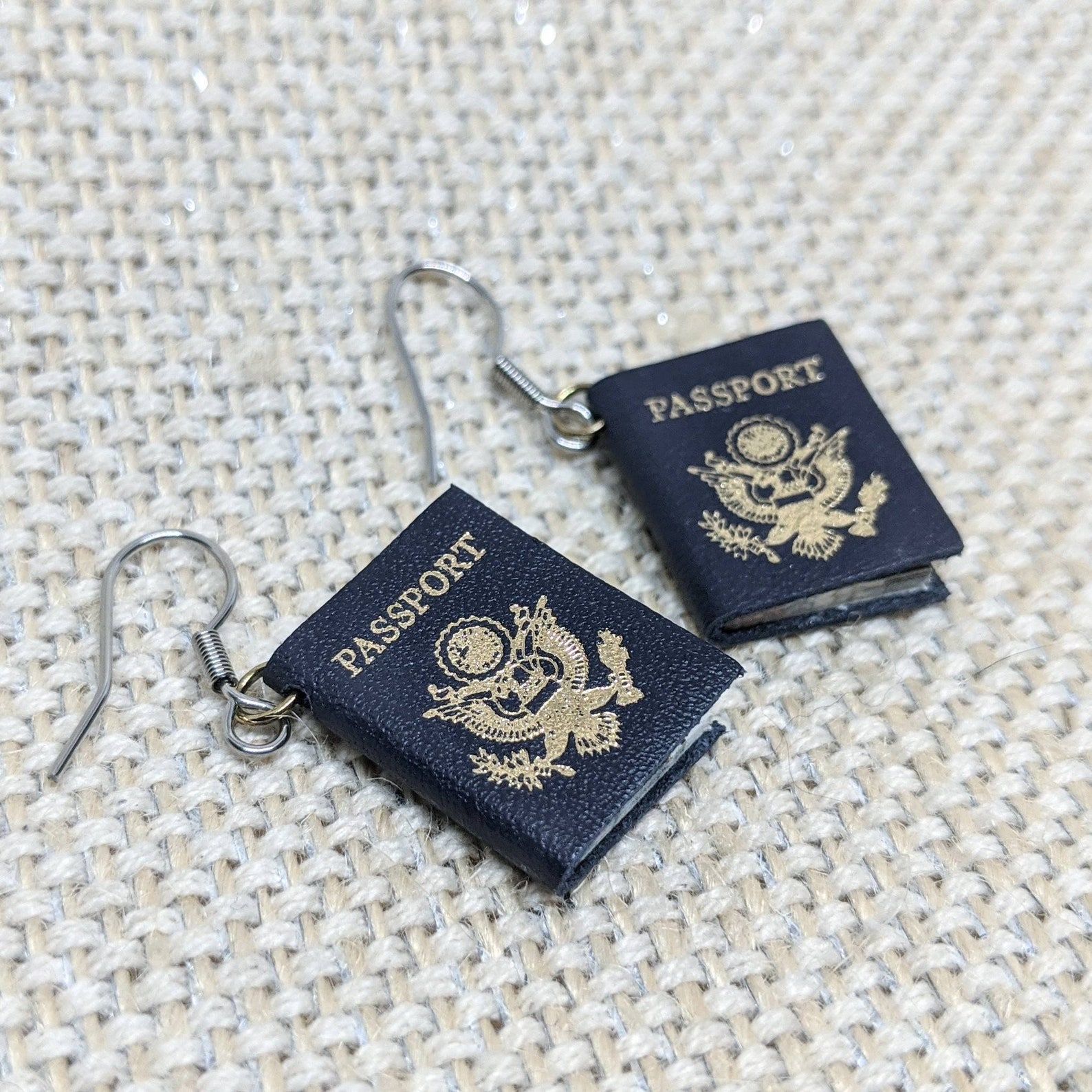 Mini Passport Earrings / Travel Earrings / Travel Jewelry / Etsy