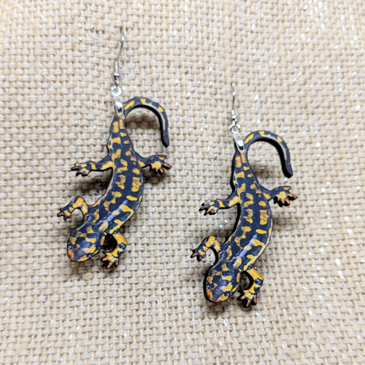 Lizard Earrings / Salamander Earrings / Halloween Earrings / Etsy