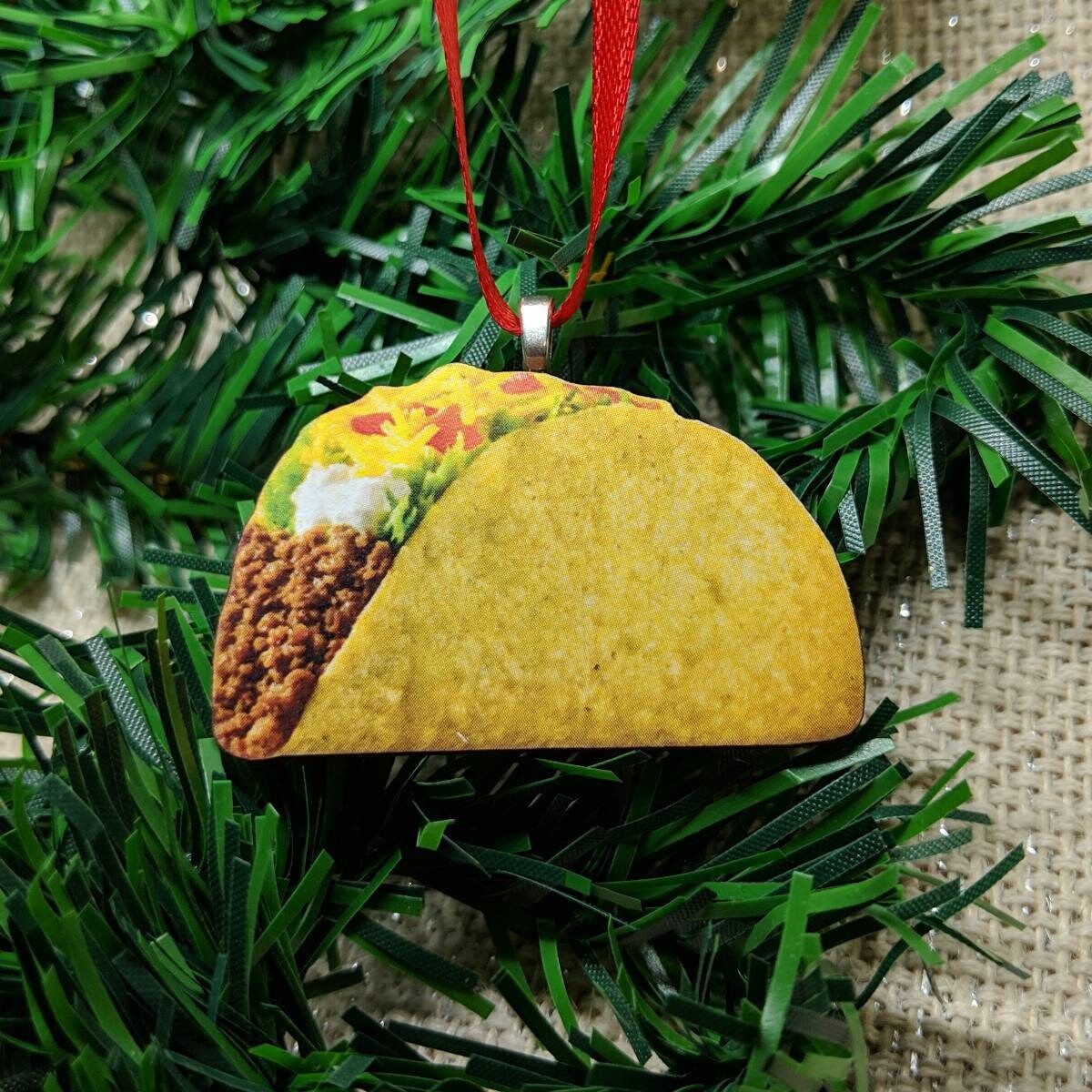 Taco Ornament 2 / Laser Cut Wood Ornament / Handmade Etsy