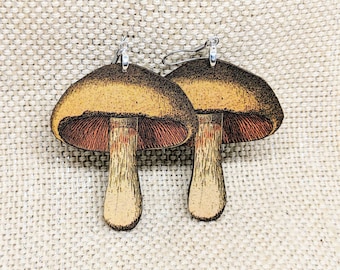 Boucles d’oreilles champignons / Boucles d’oreilles champignons / Bijoux champignons / Boucles d’oreilles alimentaires / Bijoux alimentaires / Hypoallergénique / Acier inoxydable / Aliments biologiques