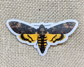 Death Moth Sticker / Deaths Head Moth / Vinyl Sticker / Tablet Sticker / Vintage Image / Phone Sticker / Laptop Sticker / Hawkmoth Sticker