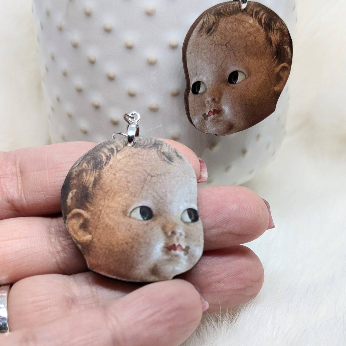 Creepy Doll Earrings / Doll Head Earrings / Creepy Earrings / Etsy