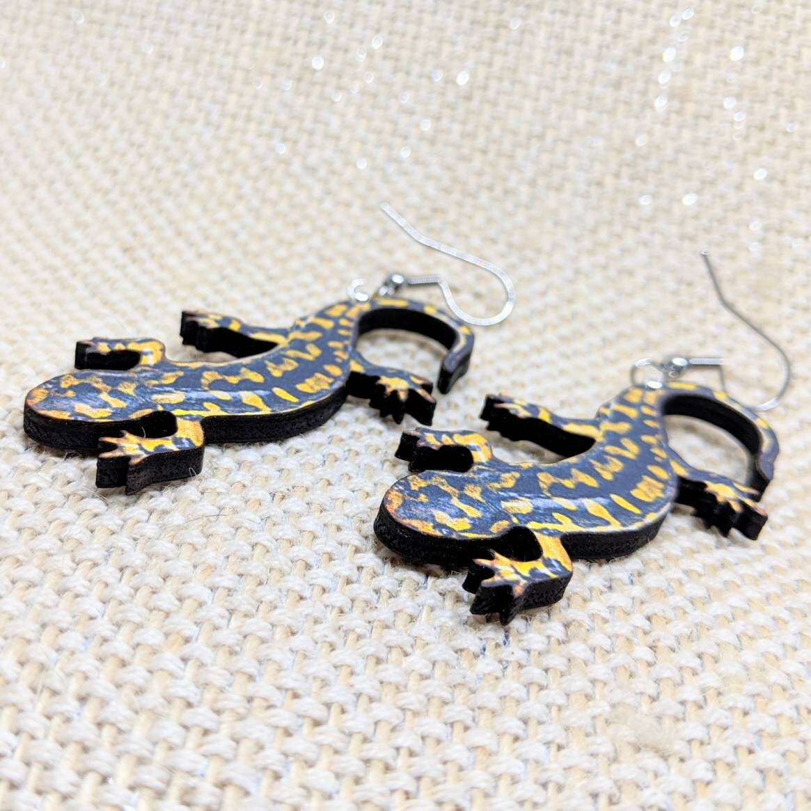 Lizard Earrings / Salamander Earrings / Halloween Earrings / Etsy