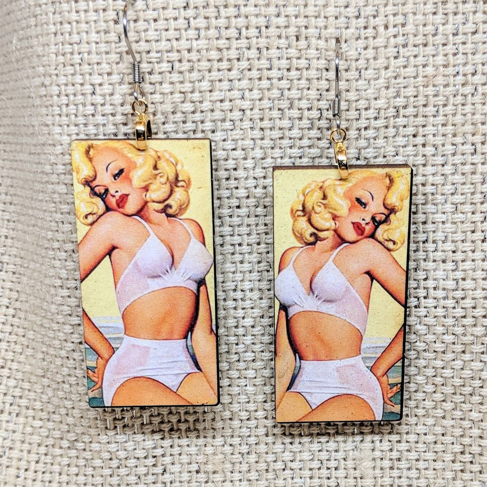 Vintage Pinup Earrings / Pin up Jewelry / Pinup Earrings / Etsy