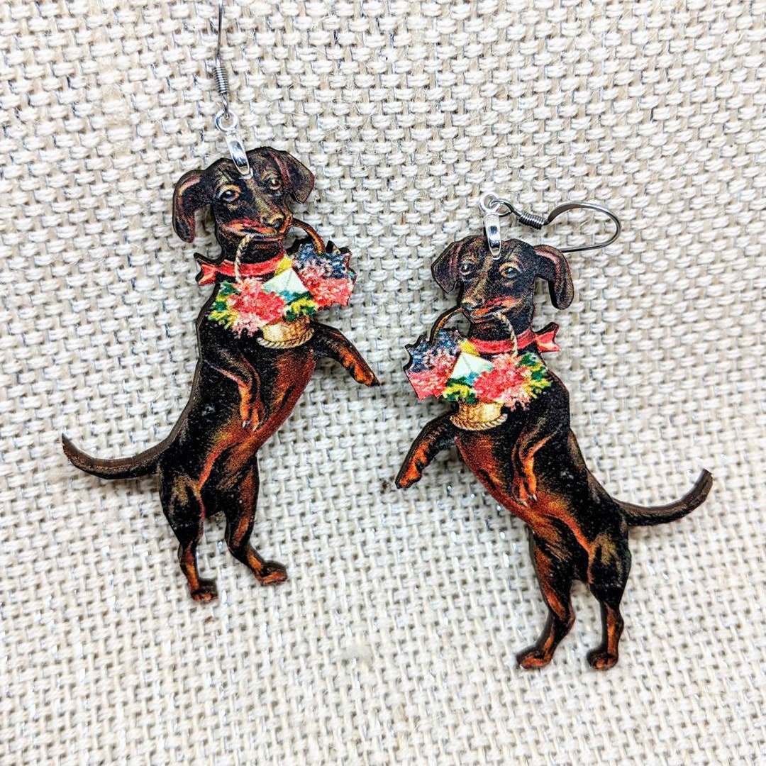 Valentine Earrings / Flower Weiner Earrings / Galentine's Day Gift — free download