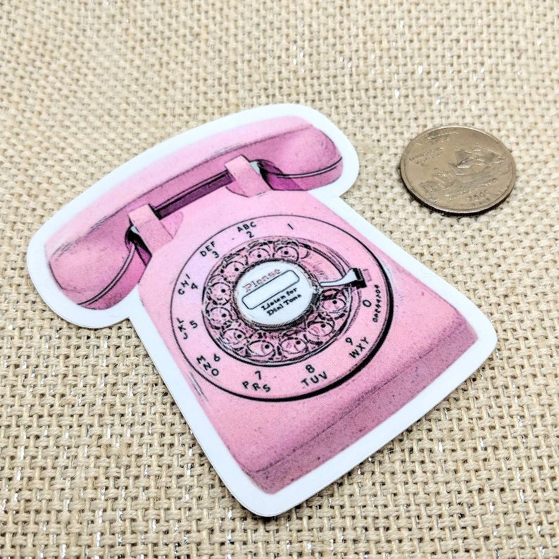 Vintage Phone Sticker / Bumper Sticker / Vinyl Sticker / Etsy