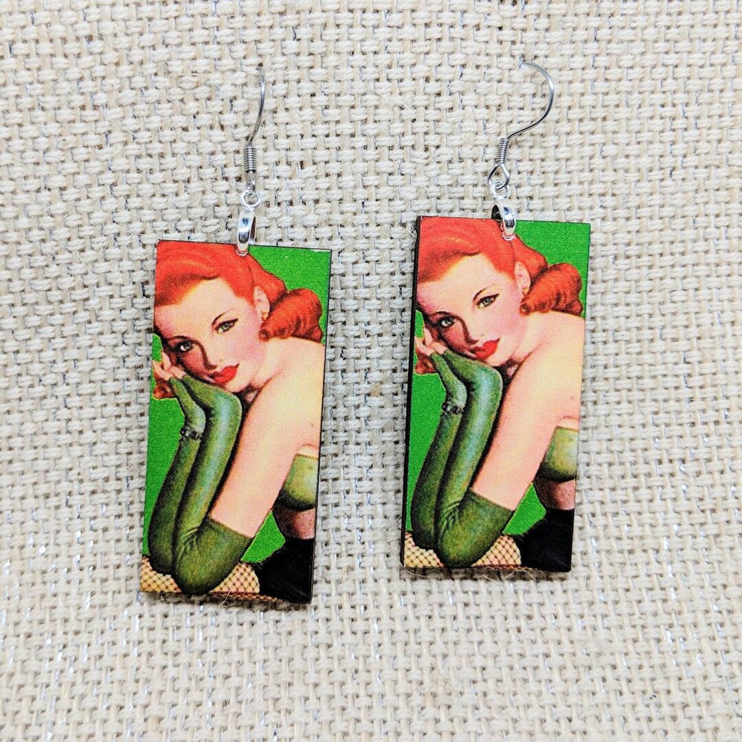 Vintage Pinup Earrings / Pin up Jewelry / Pinup Earrings / Etsy