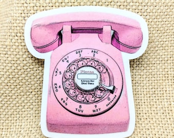 Vintage Phone Sticker / Bumper Sticker / Vinyl Sticker / Vintage Image / Phone Sticker / Laptop Sticker / Vintage Rotary Phone / Telephone