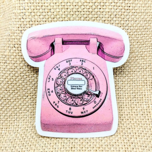 Vintage Phone Sticker / Bumper Sticker / Vinyl Sticker / Vintage Image / Phone Sticker / Laptop Sticker / Vintage Rotary Phone / Telephone