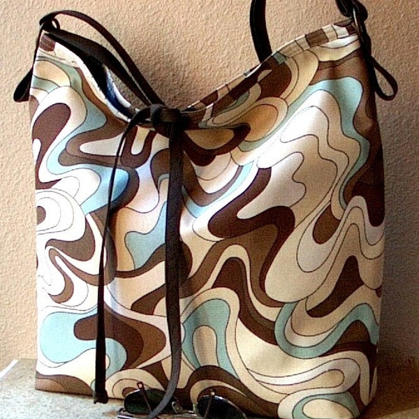 The Slouch Bag - Retro Swirls