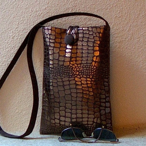 The Barcelona Bag - Copper Crocodile