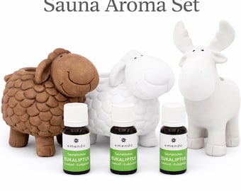 Sauna Aroma Diffuser Set with Eucalyptus Oil – Ceramic Sauna Fragrance Cup – Sauna Gift Set – Spa Decor – Banya Accessories