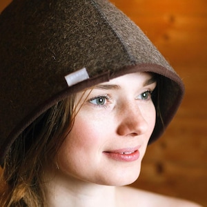 Sombrero de sauna, sombrero de sauna 100% lana, gran regalo de sauna, accesorios de sauna finlandeses, bonito sombrero de fieltro, diseño escandinavo, lindo regalo de Navidad