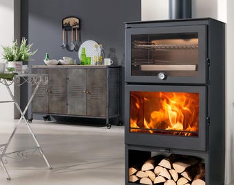 Cast Iron Wood Burning Stove with Oven | Eco Heater