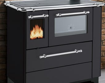 Wood-Fired Cook Stove with Oven – 5 kW Rustic Kitchen Range