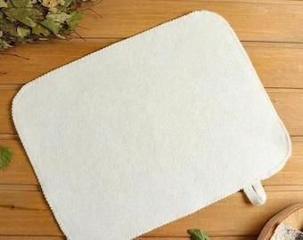 Felt Sauna Towel 43x34 cm – 80% Wool Heat-Resistant Mat – Sauna Seat Cover – Gift Idea for Spa & Sauna Lovers