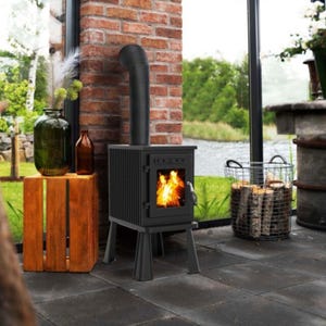 WeRa gietijzeren houtkachel • Rustieke fornuis, cabineverwarming