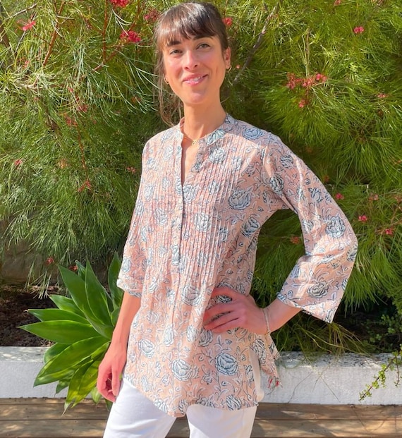 Taupe Cotton Tunic - Etsy