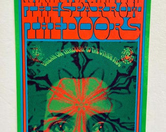 The Doors Avalon Ballroom 1967 Victor Moscoso FD-50 Cartes postales originales