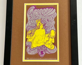 Carte postale encadrée Grateful Dead Fillmore Auditorium 1967 BG-62 Wes Wilson