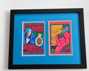 Grateful Dead The Doors 1967 Fillmore Auditorium BG-93-BG-99 Cartes postales encadrées Jim Blashfield
