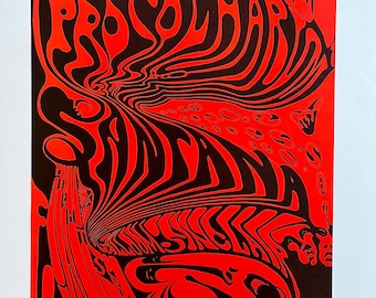 Procol Harum Santana Fillmore West 1968 BG-143 OP-1 Affiche de concert originale