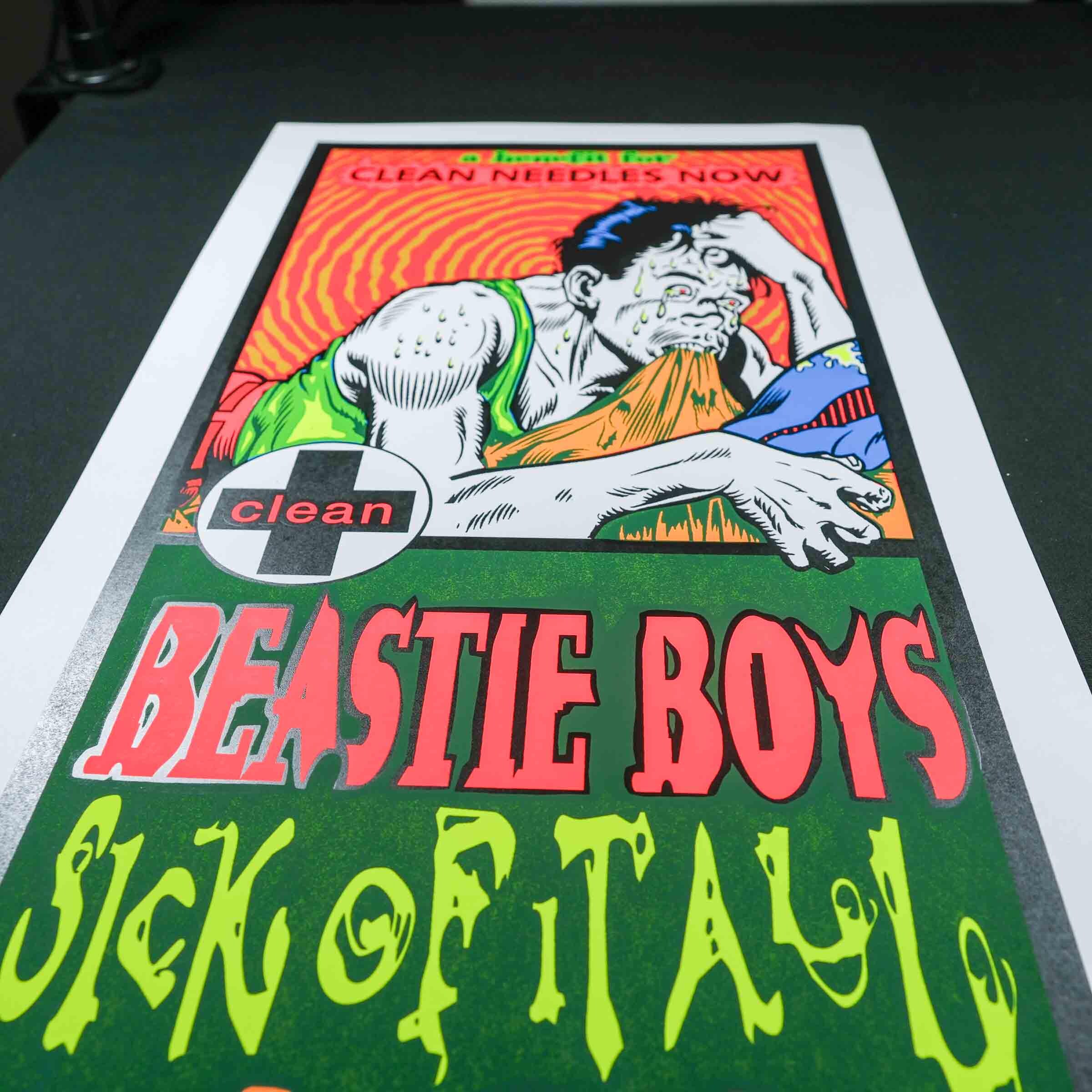 Taz Beastie Boys 1996 Detroit Concert Poster. Signed and
