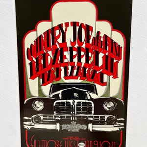 Led Zeppelin Fillmore Auditorium 1969 Randy Tuten BG-155 Oryginalna pocztówka