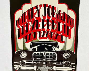 Led Zeppelin Fillmore Auditorium 1969 Randy Tuten BG-155 Original Postcard