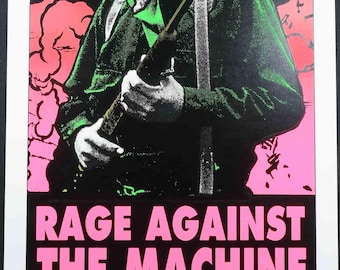 Taz Rage Against the Machine 1997 Tour Concert Poster